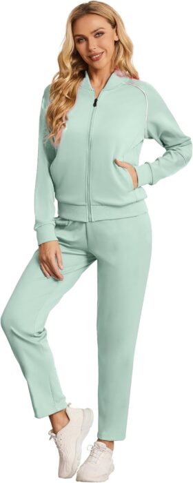 Dames trainingspak 2-delig, lange mouwen, ritssluiting