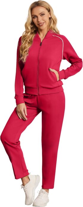 Dames trainingspak 2-delig, lange mouwen, ritssluiting