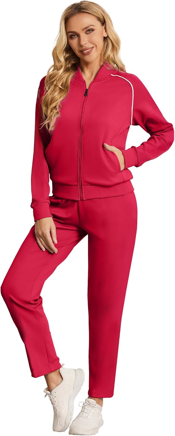 Dames trainingspak 2-delig, lange mouwen, ritssluiting