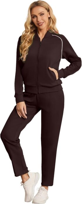 Dames trainingspak 2-delig, lange mouwen, ritssluiting
