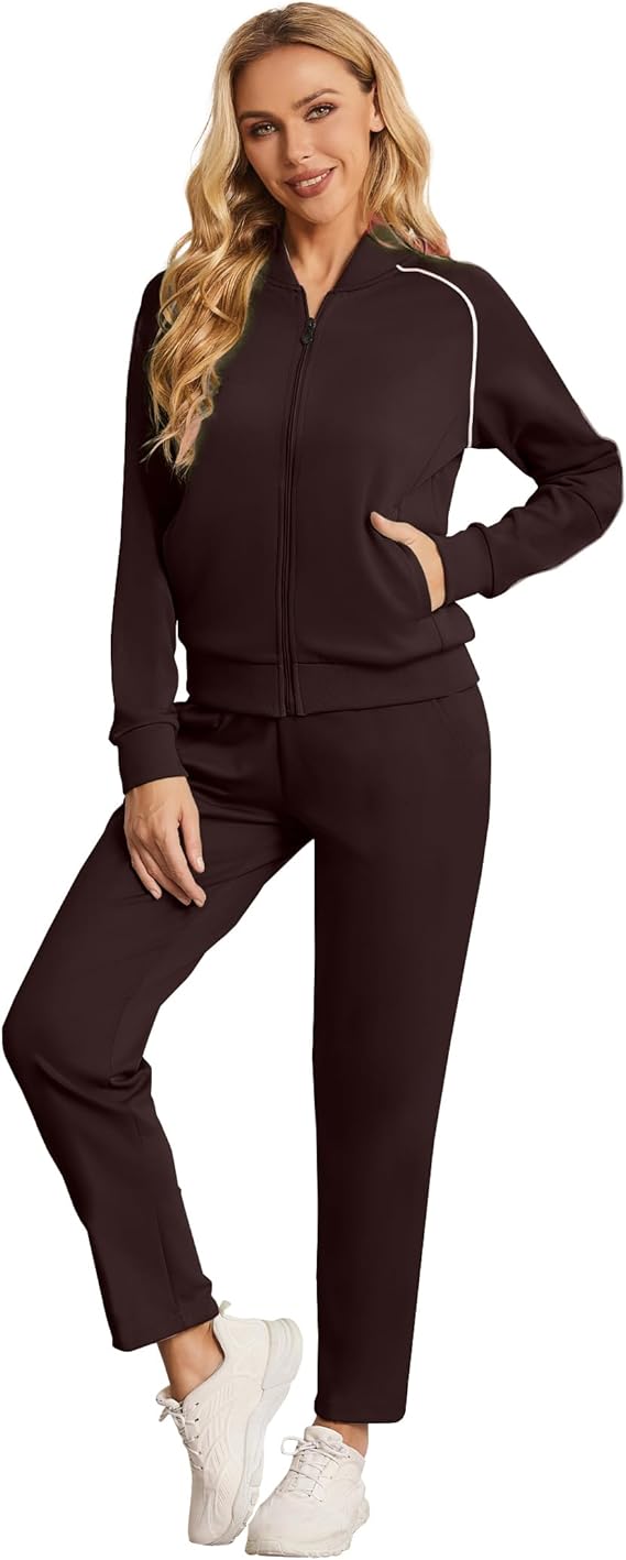 Dames trainingspak 2-delig, lange mouwen, ritssluiting