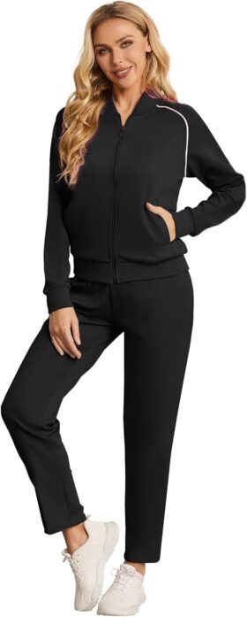 Dames trainingspak 2-delig, lange mouwen, ritssluiting