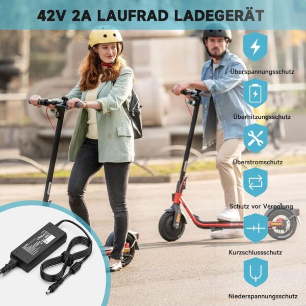 Oplader 42 V, 2 A, AC voor elektrische fiets