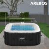 Arebos Whirlpool | 154 x 154 cm | met ledverlichting