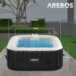 Arebos Whirlpool | 154 x 154 cm | met ledverlichting