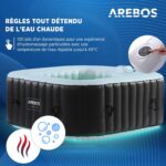 Arebos Whirlpool | 154 x 154 cm | met ledverlichting