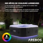 Arebos Whirlpool | 154 x 154 cm | met ledverlichting