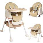 3-in-1 Hoge Stoel, Babyzitje, Tafel & Loopwagen
