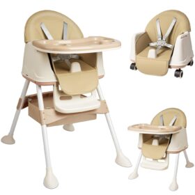 3-in-1 Hoge Stoel, Babyzitje, Tafel & Loopwagen