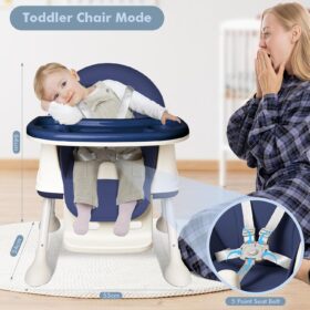 3-in-1 Hoge Stoel, Babyzitje, Tafel & Loopwagen