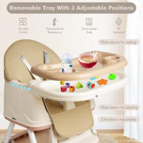 3-in-1 Hoge Stoel, Babyzitje, Tafel & Loopwagen