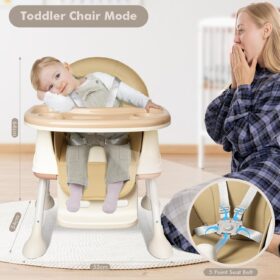3-in-1 Hoge Stoel, Babyzitje, Tafel & Loopwagen