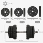 HOMCOM Korte Dumbbell Set