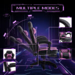 Ergonomische Gamingstoel met Ottomaan Armleuningen