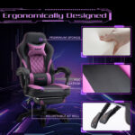 Ergonomische Gamingstoel met Ottomaan Armleuningen