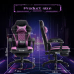 Ergonomische Gamingstoel met Ottomaan Armleuningen