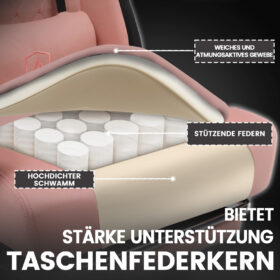 Ergonomische Gaming & Bureaustoel met Uitschuifbare Voetensteun