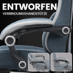 Ergonomische Gaming & Bureaustoel met Uitschuifbare Voetensteun