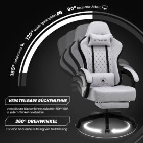 Ergonomische Gaming & Bureaustoel met Uitschuifbare Voetensteun