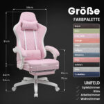 Ergonomische Gaming & Bureaustoel met Uitschuifbare Voetensteun