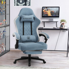 Ergonomische Gaming & Bureaustoel met Uitschuifbare Voetensteun