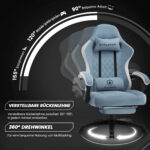 Ergonomische Gaming & Bureaustoel met Uitschuifbare Voetensteun