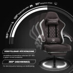Ergonomische Gaming & Bureaustoel met Uitschuifbare Voetensteun