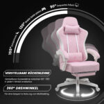 Ergonomische Gaming & Bureaustoel met Uitschuifbare Voetensteun