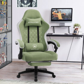 Ergonomische Gaming & Bureaustoel met Uitschuifbare Voetensteun