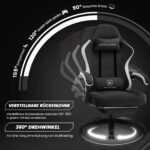 Ergonomische Gaming & Bureaustoel met Uitschuifbare Voetensteun