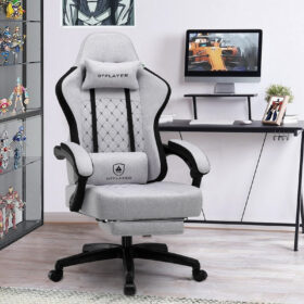 Ergonomische Gaming & Bureaustoel met Uitschuifbare Voetensteun