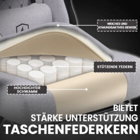 Ergonomische Gaming & Bureaustoel met Uitschuifbare Voetensteun