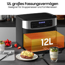 12L Hot Air Fryer Dubbele Kamer Airfryer