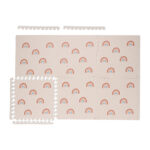 6 x Regenboog Puzzelmat in Roze