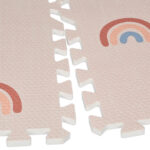 6 x Regenboog Puzzelmat in Roze