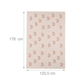 6 x Regenboog Puzzelmat in Roze