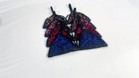 Set van 8 damesbh's met een trendy luipaarddesign