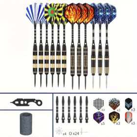 Professionele Dartset | 20, 24 en 26 Gram Stalen Dartpijlen