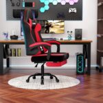 Gronfont Gamingstoel met Voetensteun, Schommelfunctie tot 155°