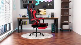 Gronfont Gamingstoel met Voetensteun, Schommelfunctie tot 155°