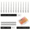 12 Stuks Stalen Darttips Met 20 Stuks Rubberen Ringen
