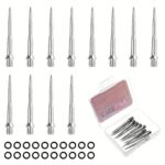 12 Stuks Stalen Darttips Met 20 Stuks Rubberen Ringen