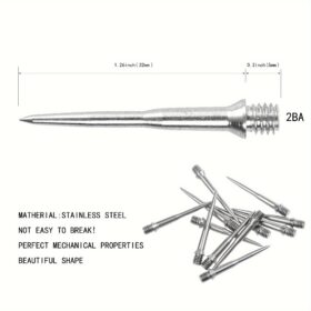 12 Stuks Stalen Darttips Met 20 Stuks Rubberen Ringen