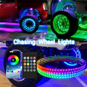 Een collectie van 15,5-inch wielnaafverlichting voor voertuigen