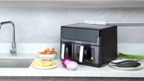 10L Luchtfriteuse-oven met dubbele mand