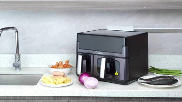 10L Luchtfriteuse-oven met dubbele mand