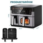 10L Luchtfriteuse-oven met dubbele mand