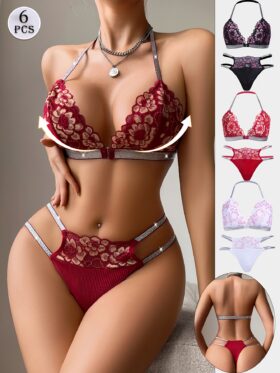 Set van 6 dameslingerie