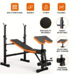 6-in-1 Verstelbare Gewichtbank met Squat Rack