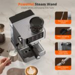 De 20Bar espressomachine is uitgerust met een conische molen